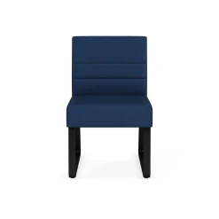Waterfall Armless Guest Chair in Designer Upholstery, Sled Base