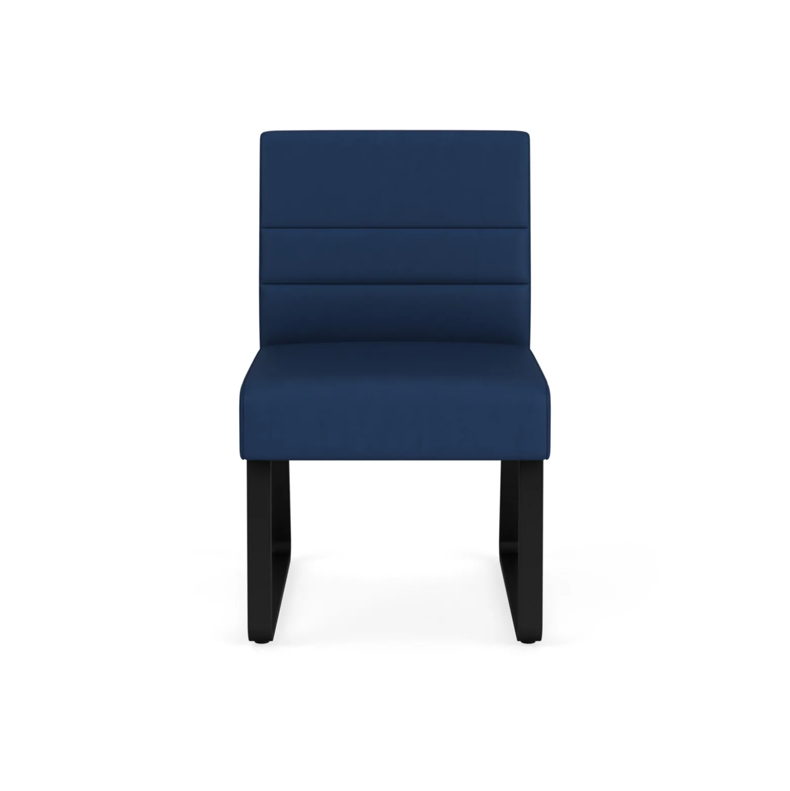 Waterfall Armless Guest Chair in Designer Upholstery, Sled Base