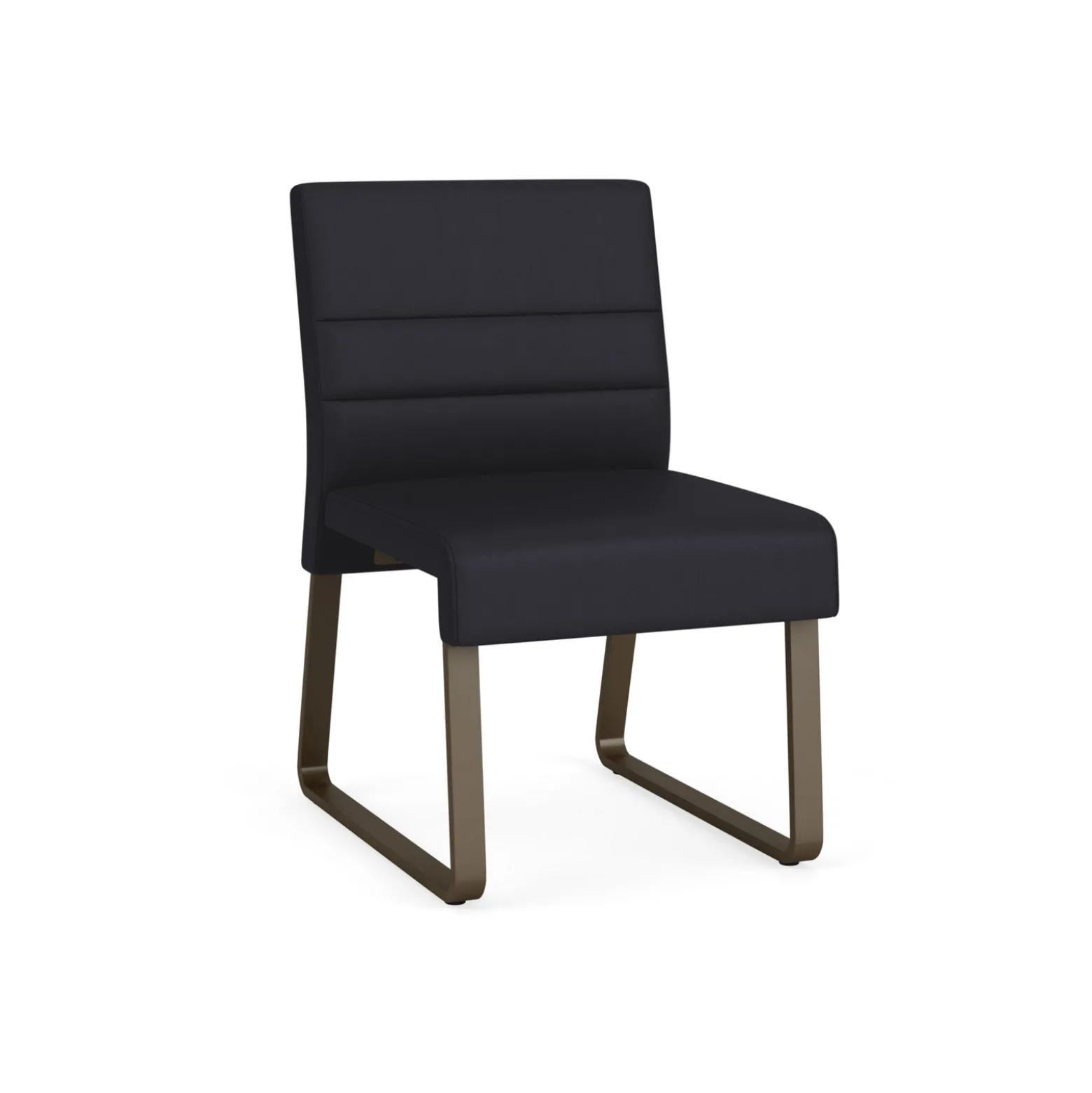 Waterfall Armless Guest Chair in Designer Upholstery, Sled Base