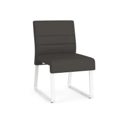 Waterfall Armless Guest Chair in Designer Upholstery, Sled Base