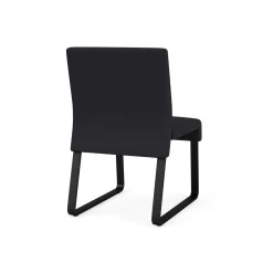 Waterfall Armless Guest Chair in Designer Upholstery, Sled Base