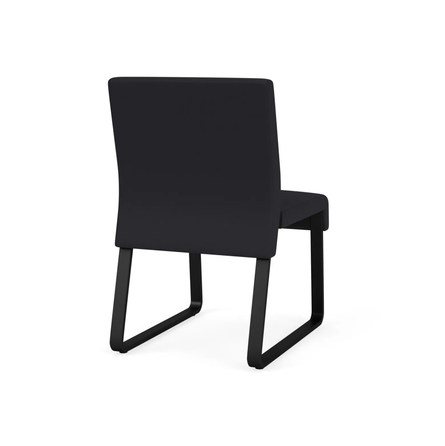 Waterfall Armless Guest Chair in Designer Upholstery, Sled Base