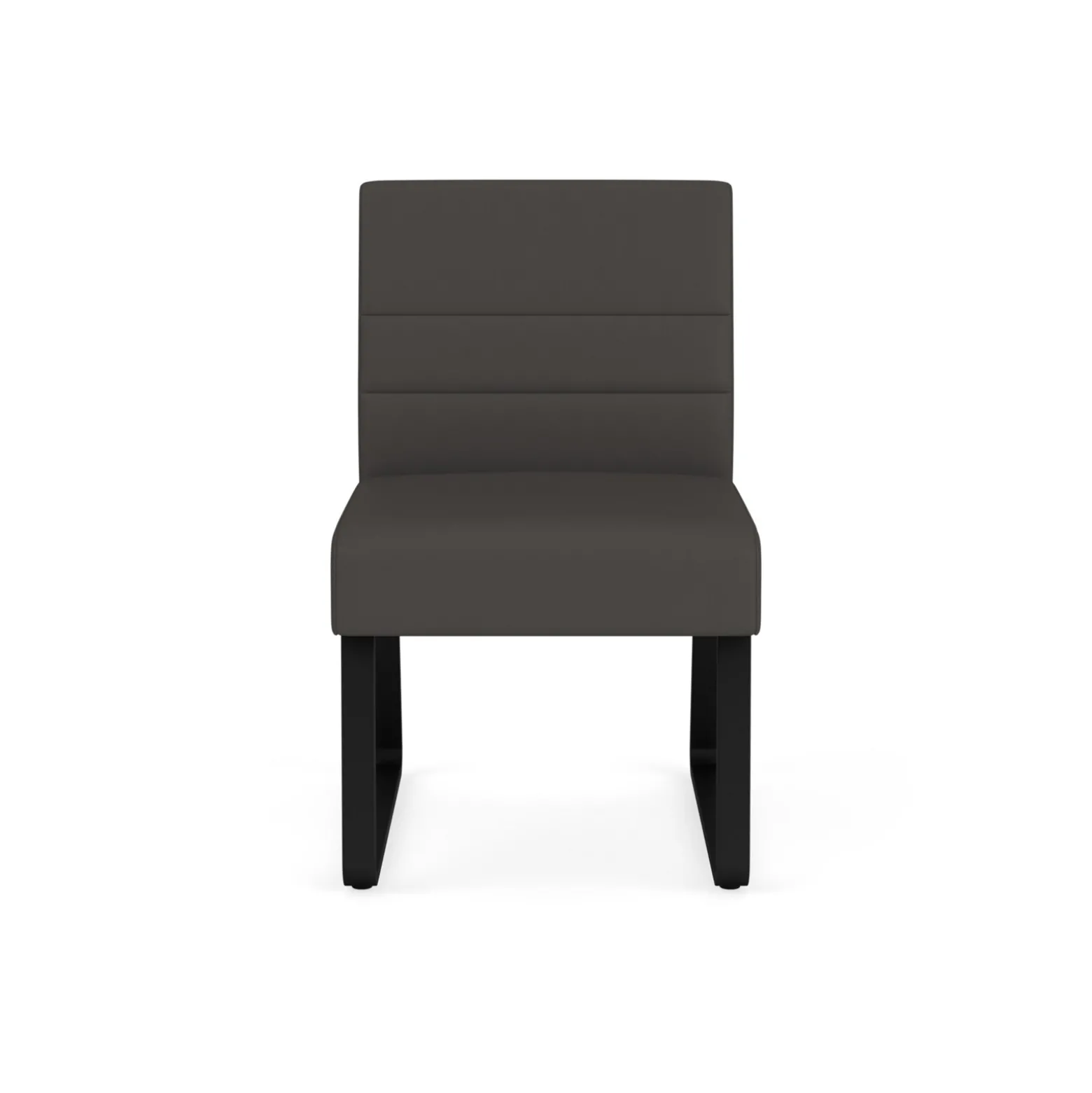 Waterfall Armless Guest Chair in Designer Upholstery, Sled Base
