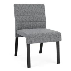 Waterfall Armless Guest Chair in Designer Fabric, 4-Leg Base