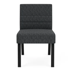 Waterfall Armless Guest Chair in Designer Fabric, 4-Leg Base