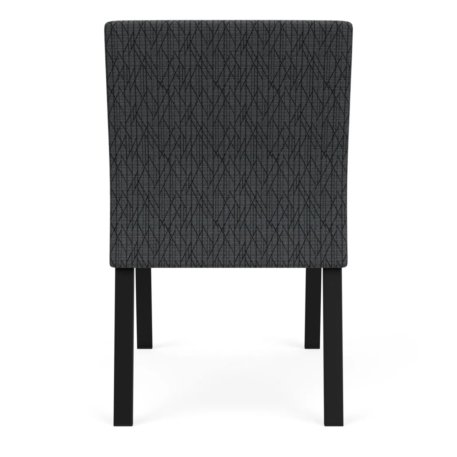 Waterfall Armless Guest Chair in Designer Fabric, 4-Leg Base