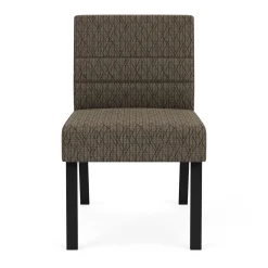 Waterfall Armless Guest Chair in Designer Fabric, 4-Leg Base