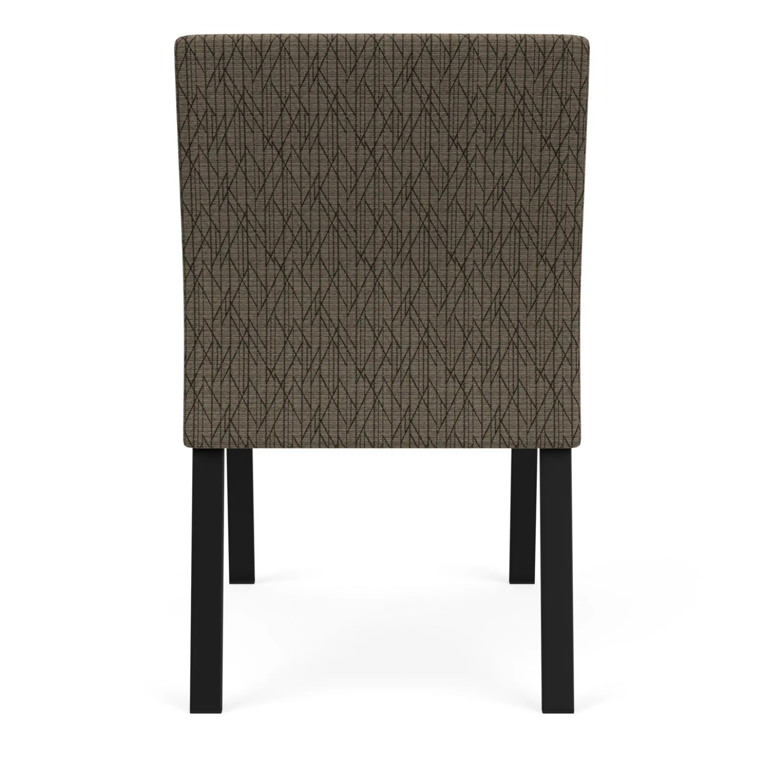 Waterfall Armless Guest Chair in Designer Fabric, 4-Leg Base