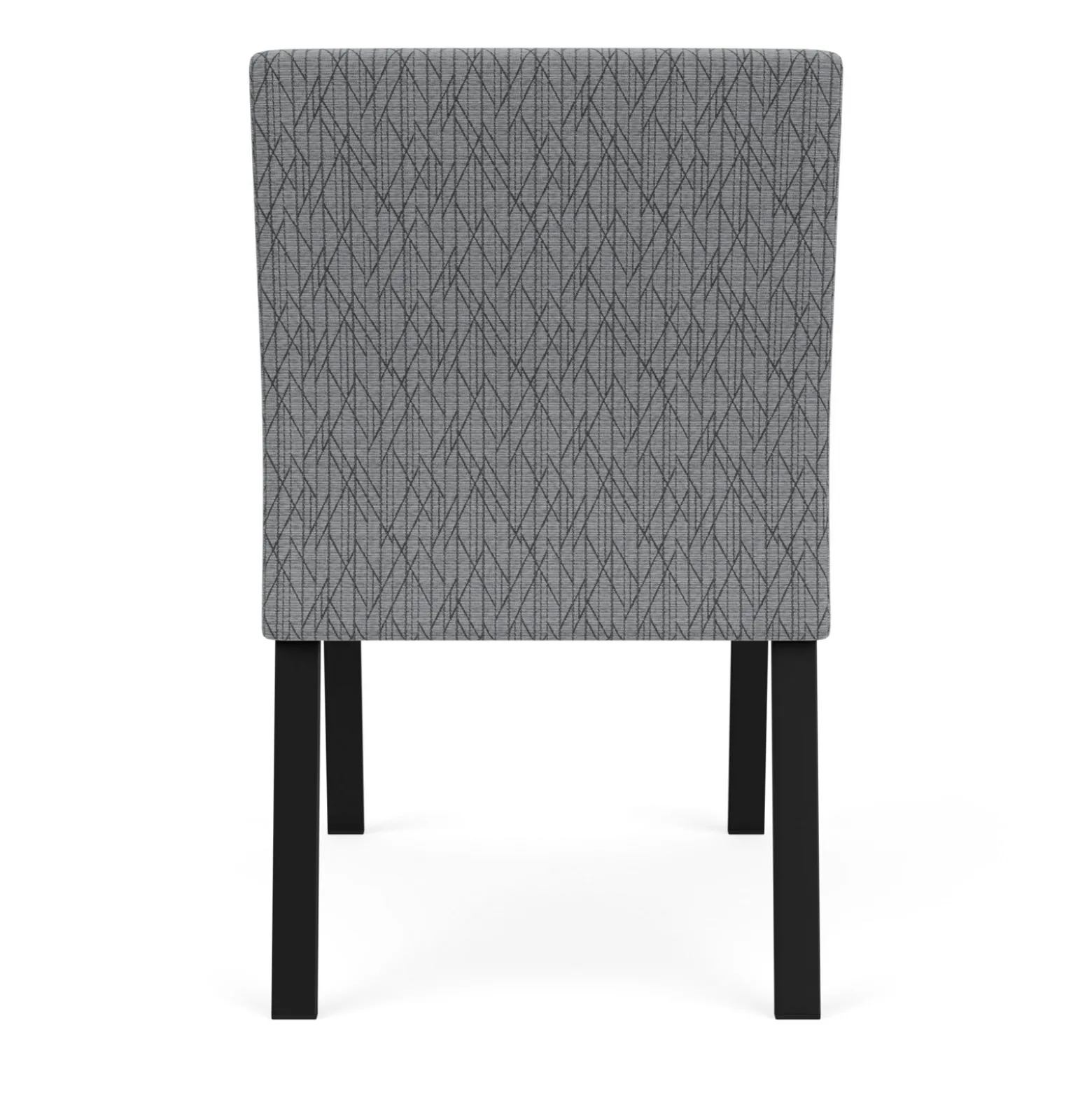 Waterfall Armless Guest Chair in Designer Fabric, 4-Leg Base