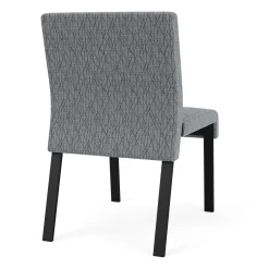 Waterfall Armless Guest Chair in Designer Fabric, 4-Leg Base