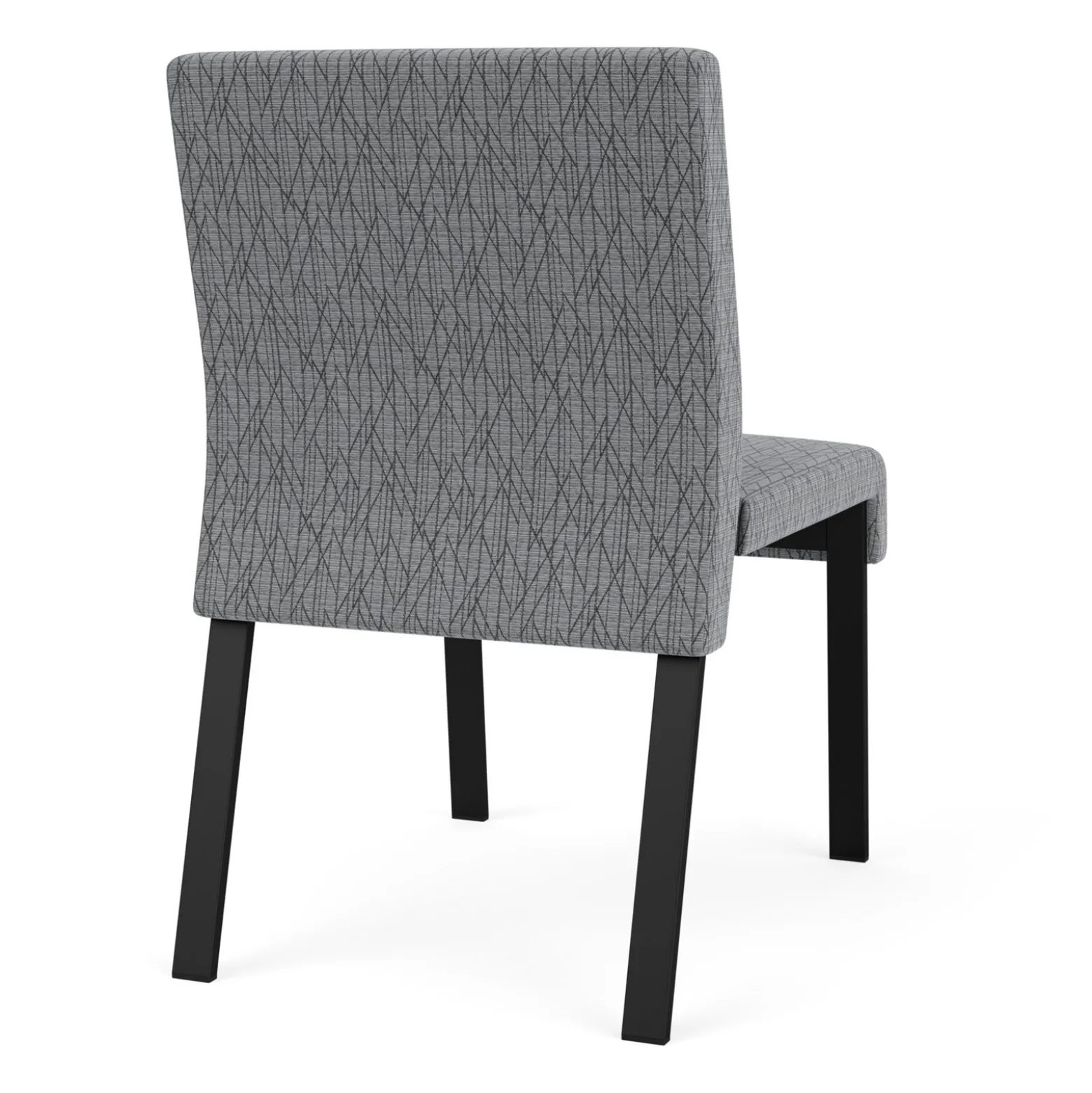 Waterfall Armless Guest Chair in Designer Fabric, 4-Leg Base