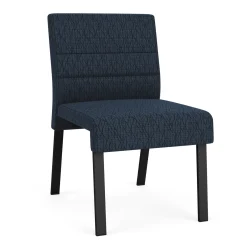 Waterfall Armless Guest Chair in Designer Fabric, 4-Leg Base