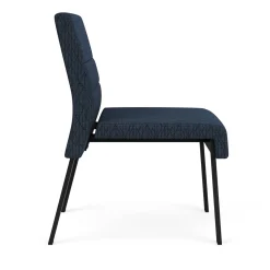 Waterfall Armless Guest Chair in Designer Fabric, 4-Leg Base