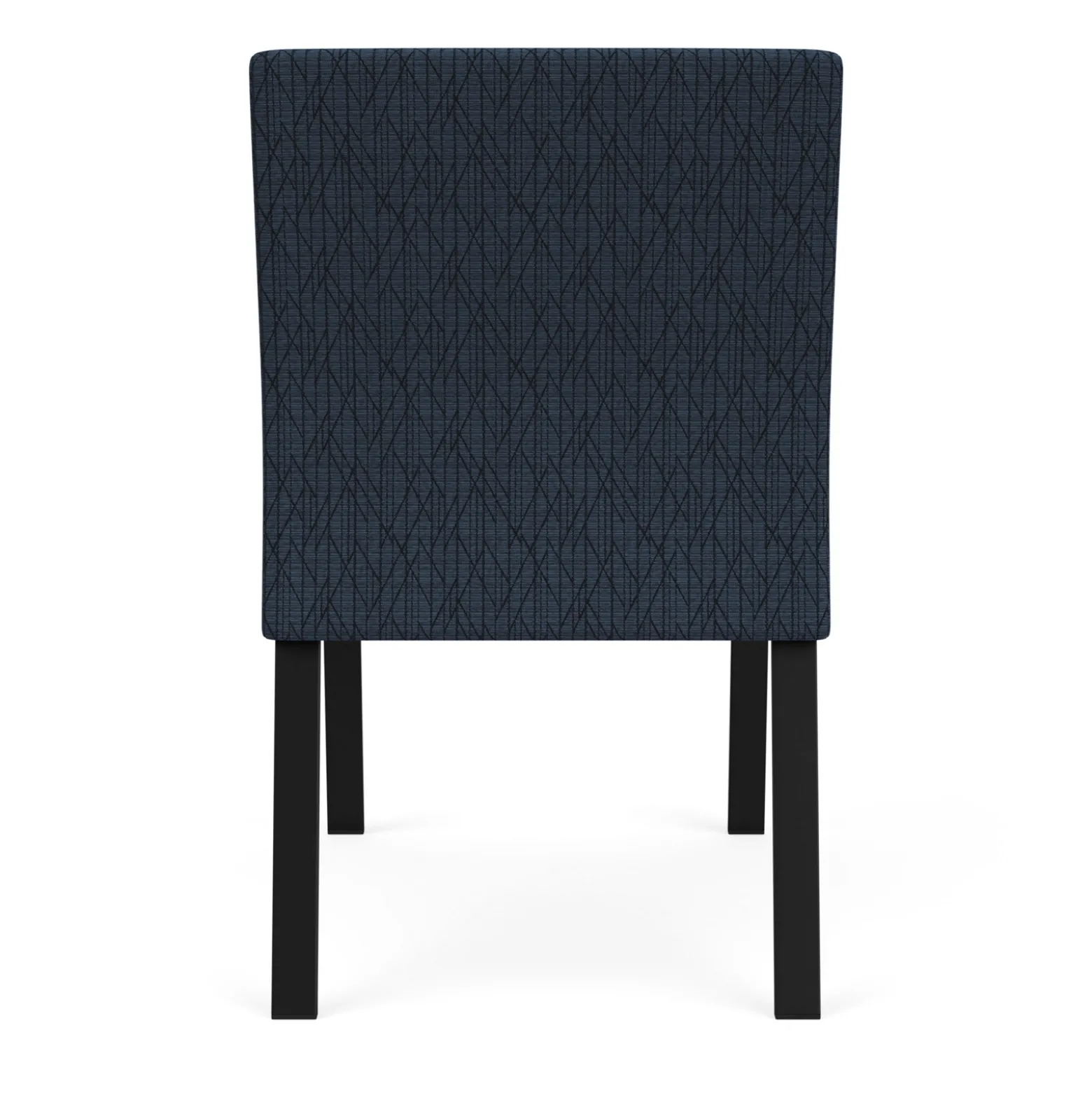 Waterfall Armless Guest Chair in Designer Fabric, 4-Leg Base