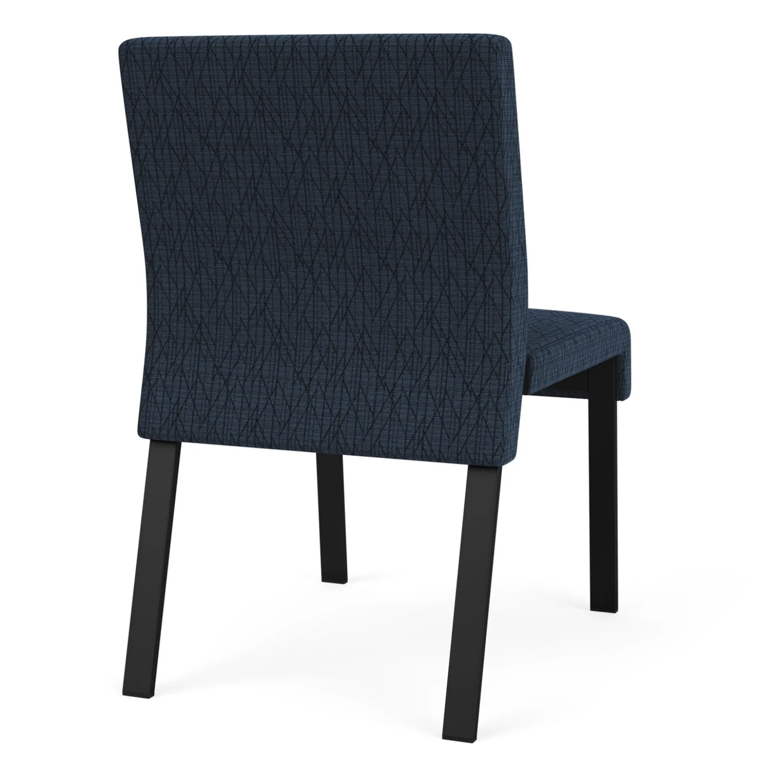 Waterfall Armless Guest Chair in Designer Fabric, 4-Leg Base