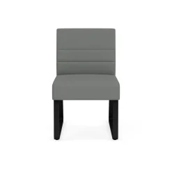 Waterfall Armless Guest Chair in Standard Fabric, Sled Base