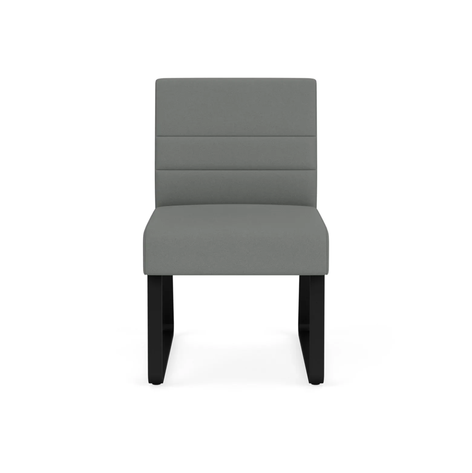 Waterfall Armless Guest Chair in Standard Fabric, Sled Base