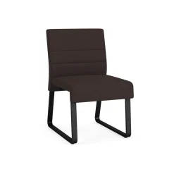 Waterfall Armless Guest Chair in Standard Fabric, Sled Base