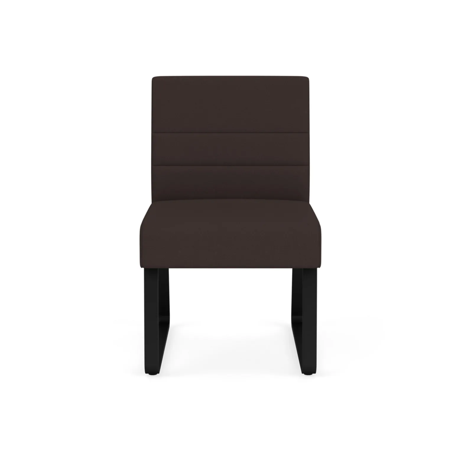 Waterfall Armless Guest Chair in Standard Fabric, Sled Base