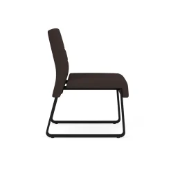 Waterfall Armless Guest Chair in Standard Fabric, Sled Base