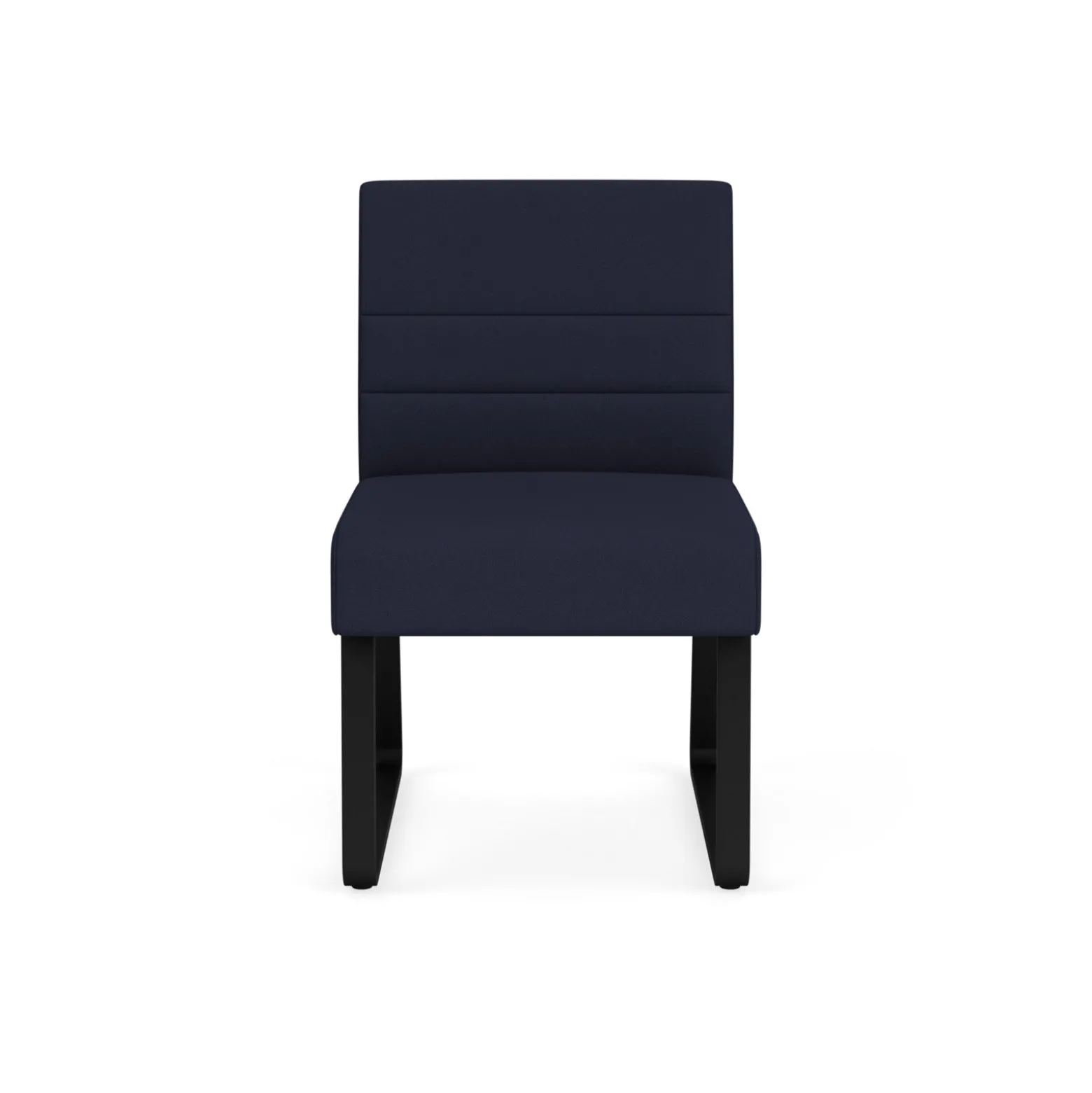 Waterfall Armless Guest Chair in Standard Fabric, Sled Base
