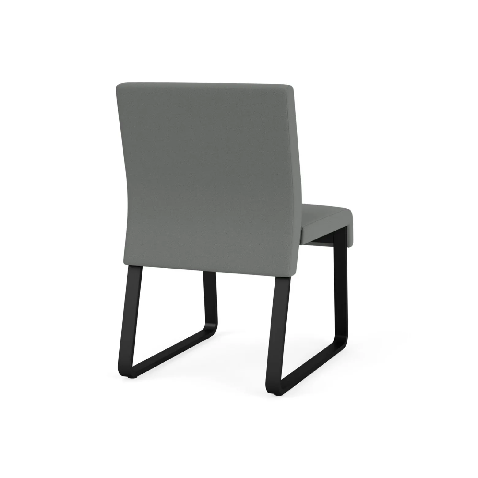 Waterfall Armless Guest Chair in Standard Fabric, Sled Base