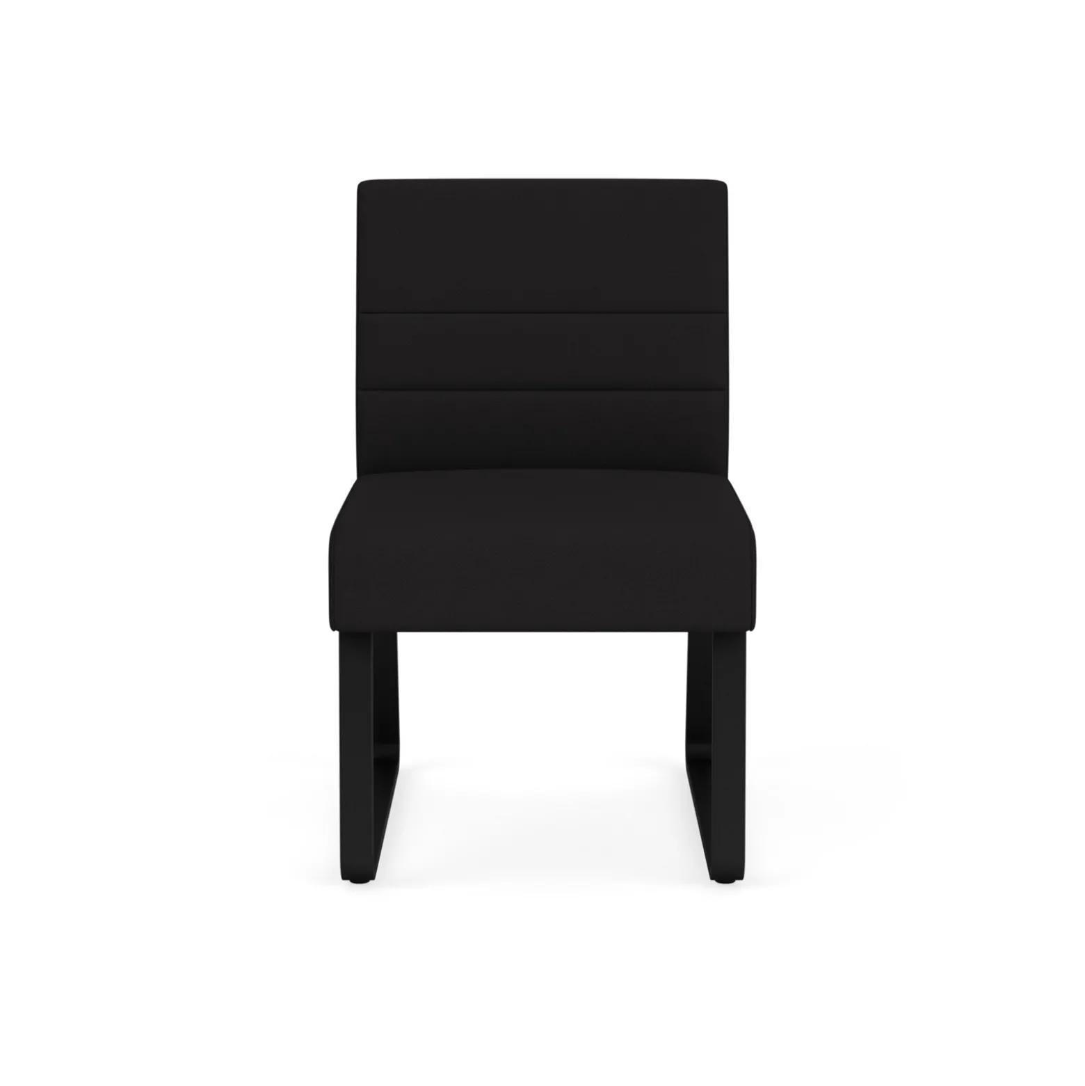 Waterfall Armless Guest Chair in Standard Fabric, Sled Base