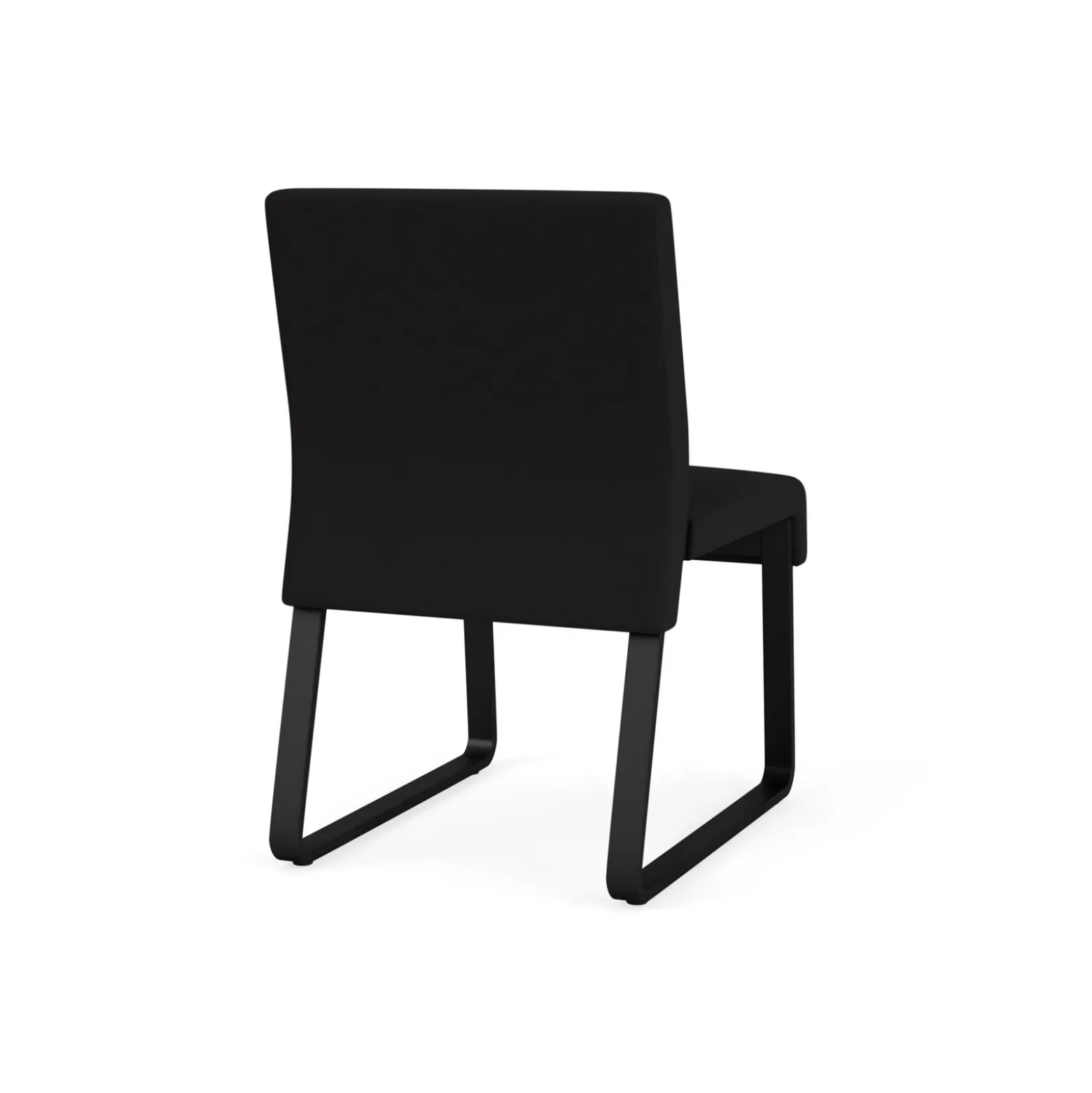 Waterfall Armless Guest Chair in Standard Fabric, Sled Base
