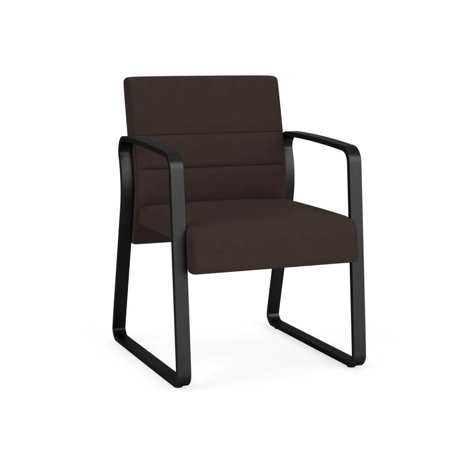Waterfall Guest Chair in Standard Fabric, Sled Base