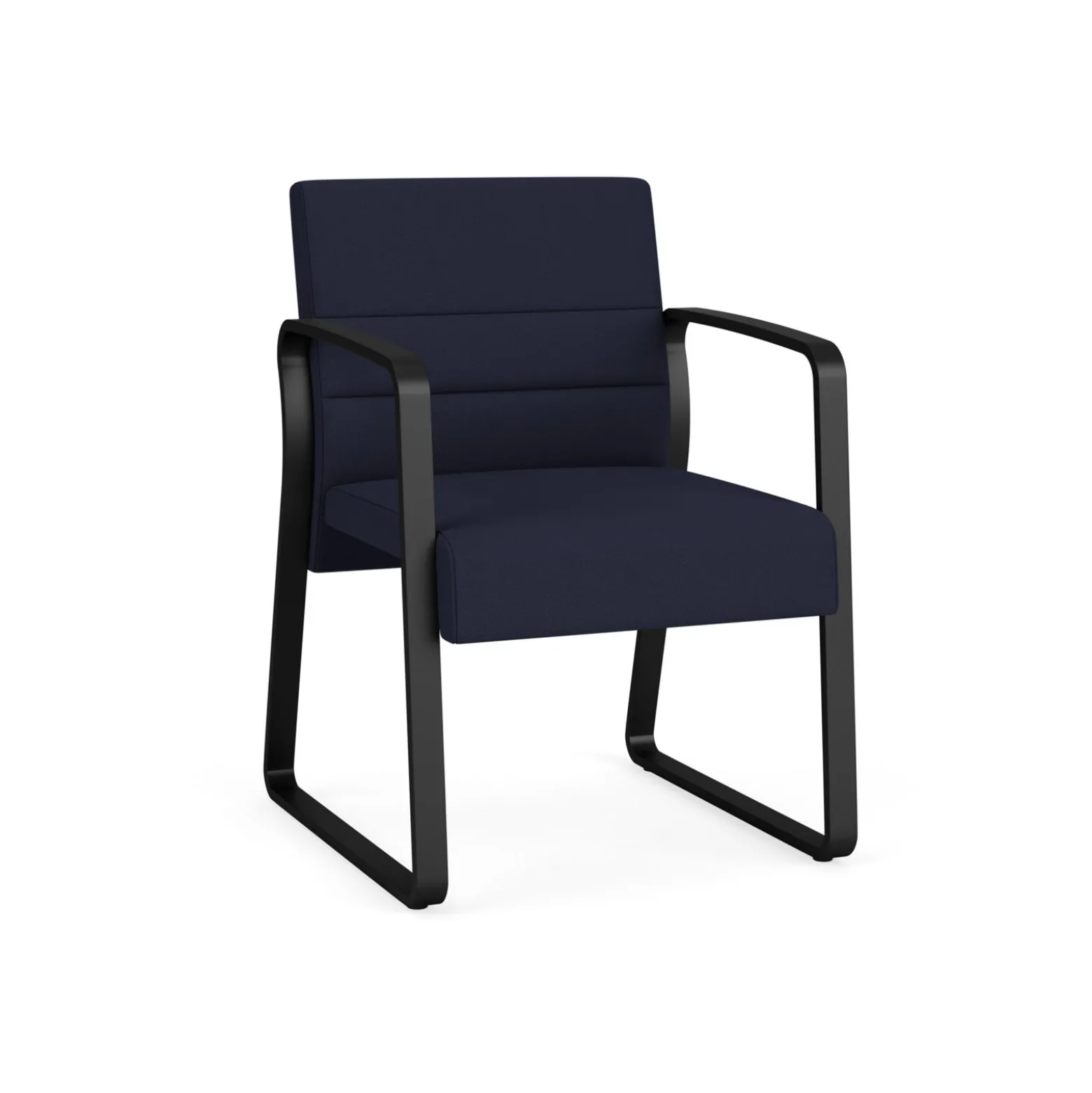 Waterfall Guest Chair in Standard Fabric, Sled Base