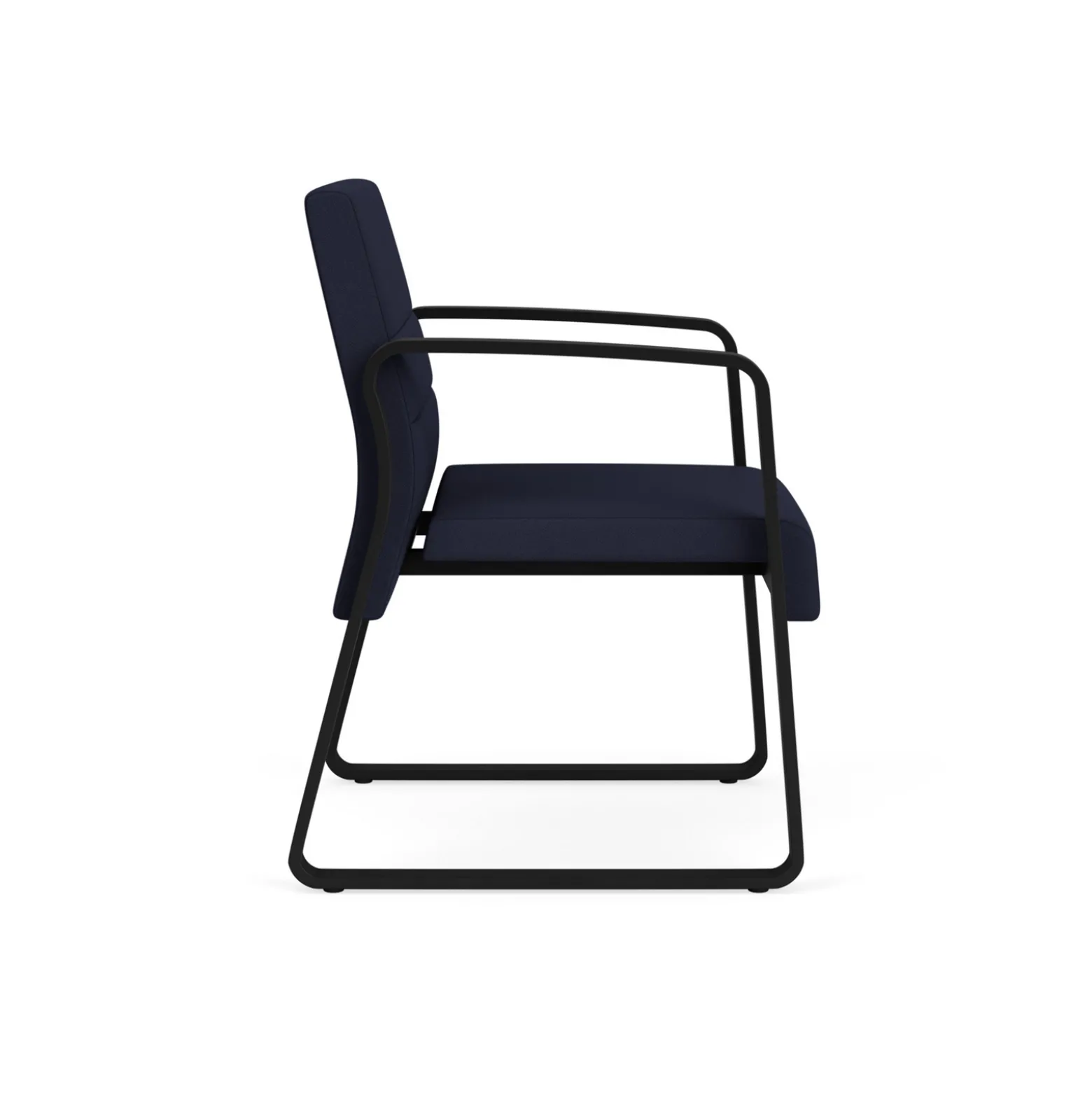 Waterfall Guest Chair in Standard Fabric, Sled Base