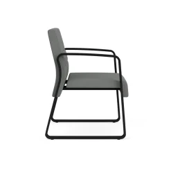 Waterfall Guest Chair in Standard Fabric, Sled Base