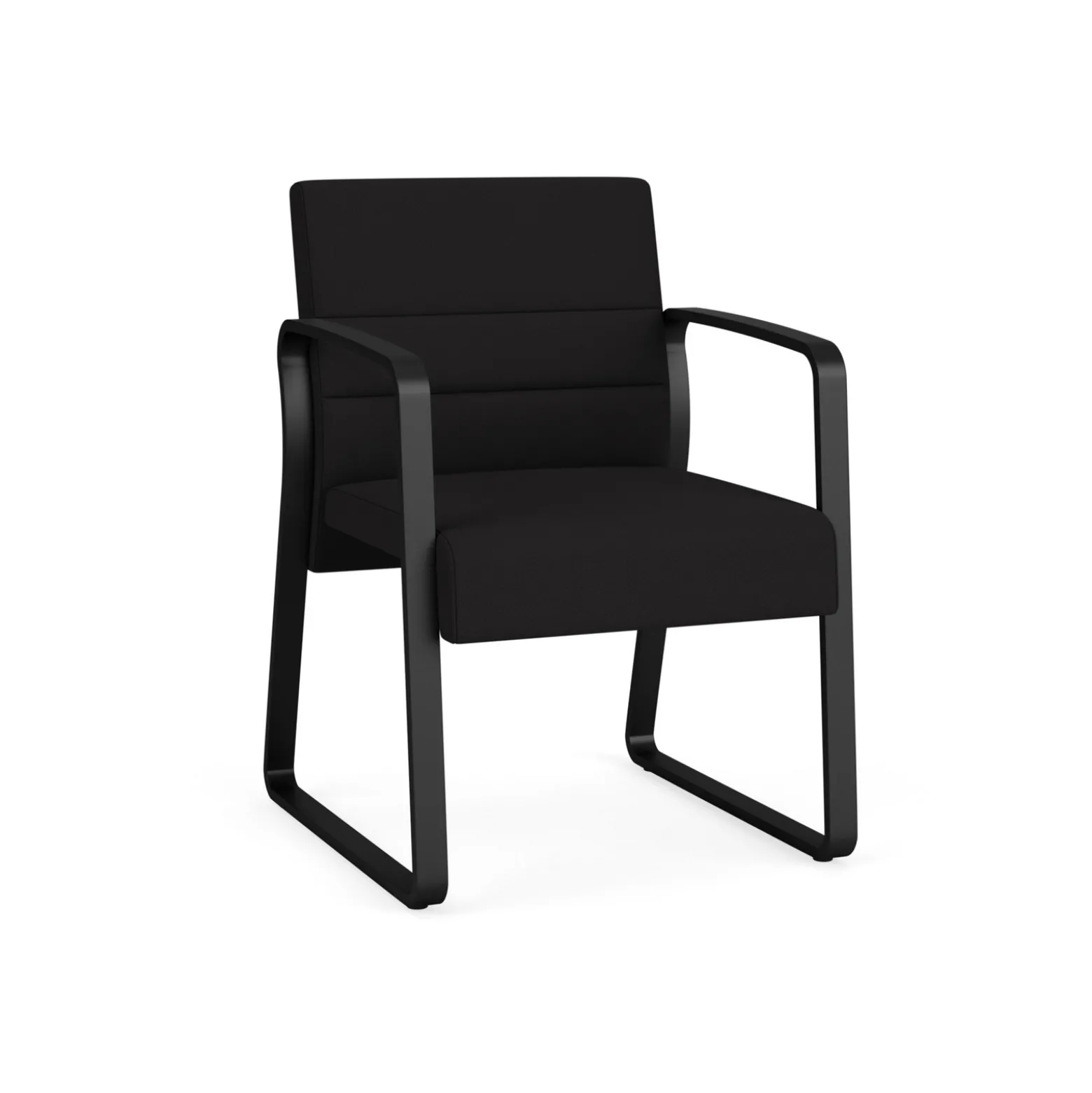 Waterfall Guest Chair in Standard Fabric, Sled Base
