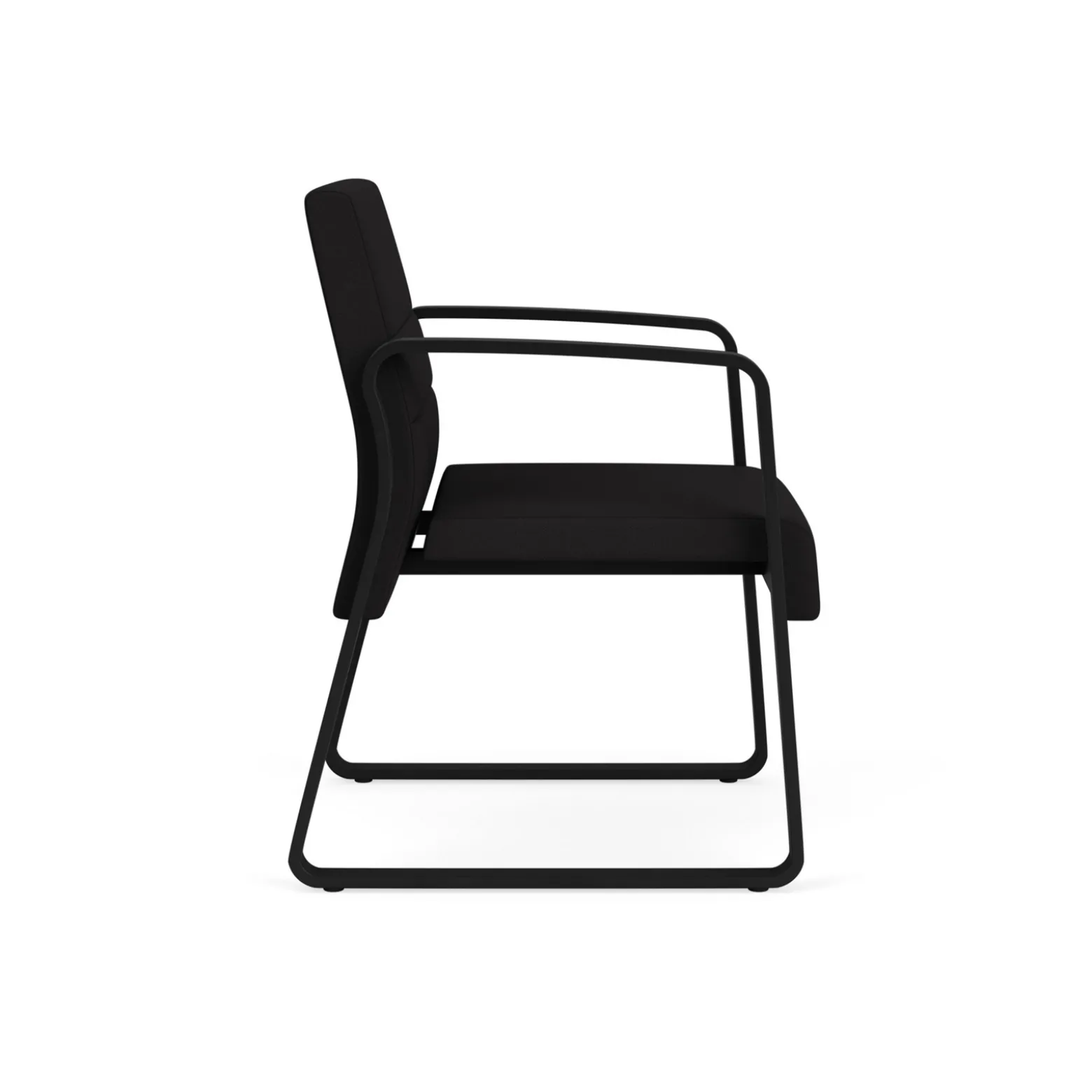 Waterfall Guest Chair in Standard Fabric, Sled Base