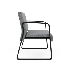 Waterfall Loveseat in Designer Fabric, Sled Base