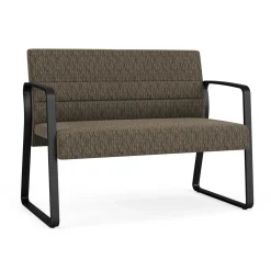 Waterfall Loveseat in Designer Fabric, Sled Base