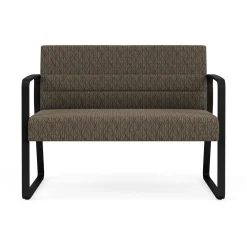 Waterfall Loveseat in Designer Fabric, Sled Base