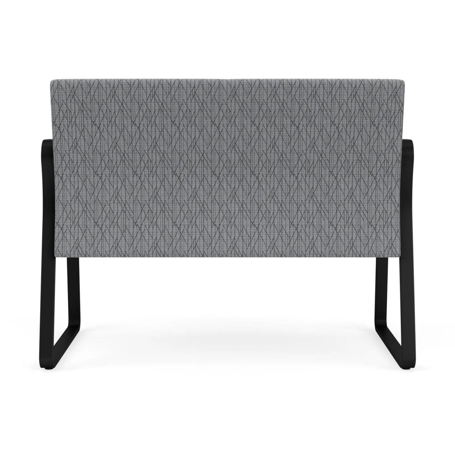 Waterfall Loveseat in Designer Fabric, Sled Base