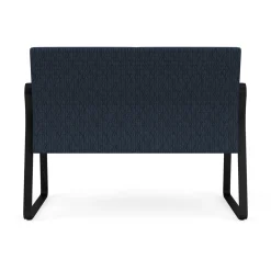 Waterfall Loveseat in Designer Fabric, Sled Base