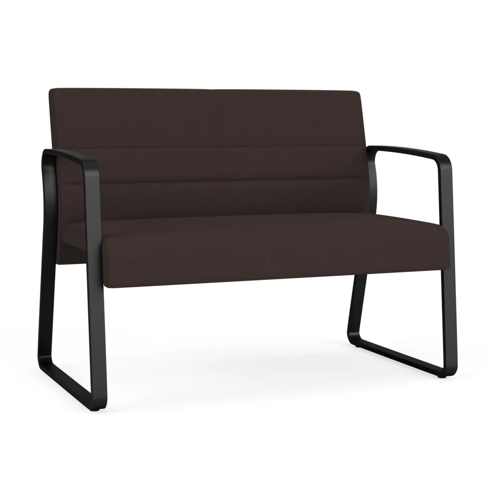 Waterfall Loveseat in Standard Fabric, Sled Base