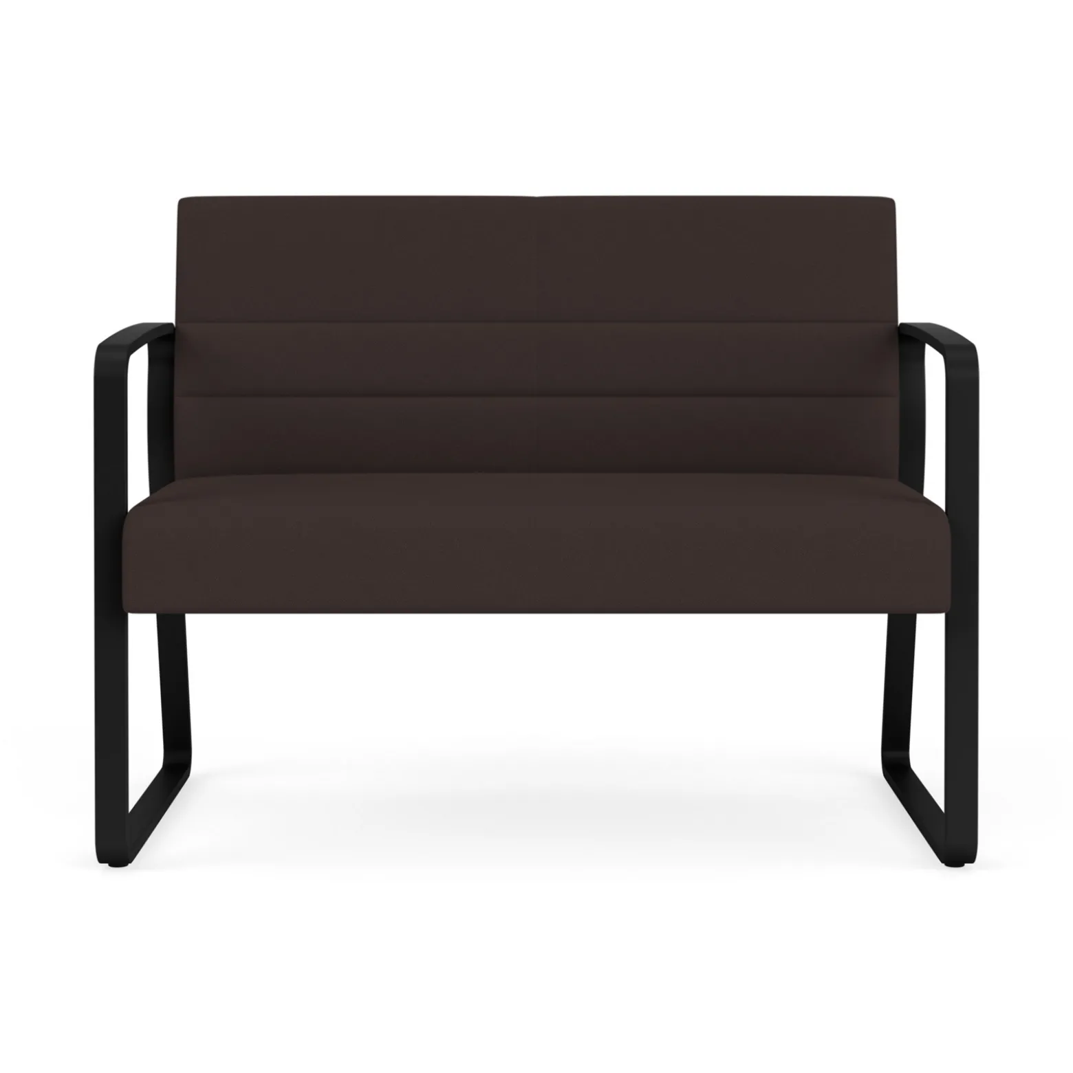 Waterfall Loveseat in Standard Fabric, Sled Base