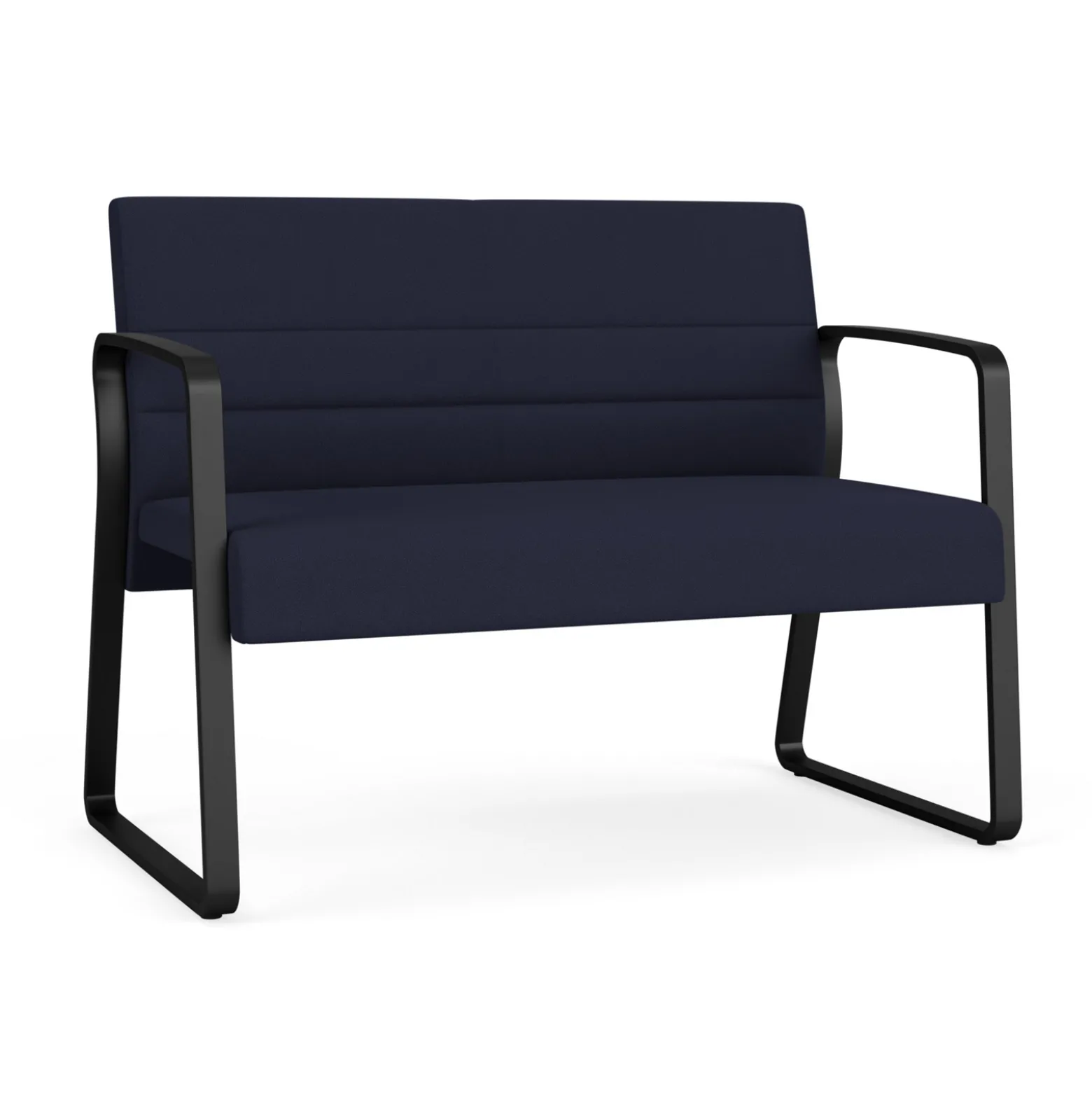 Waterfall Loveseat in Standard Fabric, Sled Base