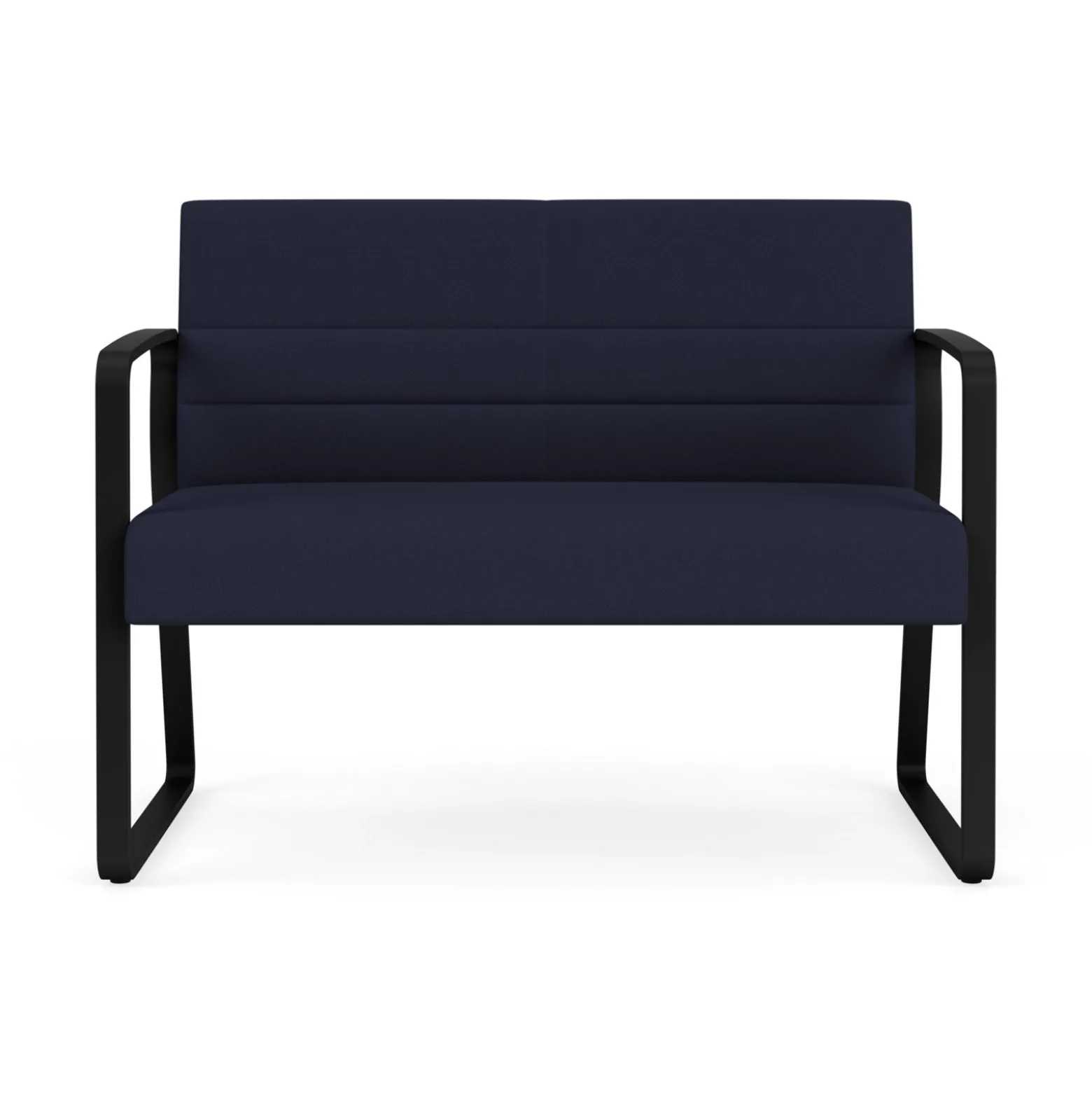 Waterfall Loveseat in Standard Fabric, Sled Base