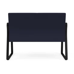 Waterfall Loveseat in Standard Fabric, Sled Base