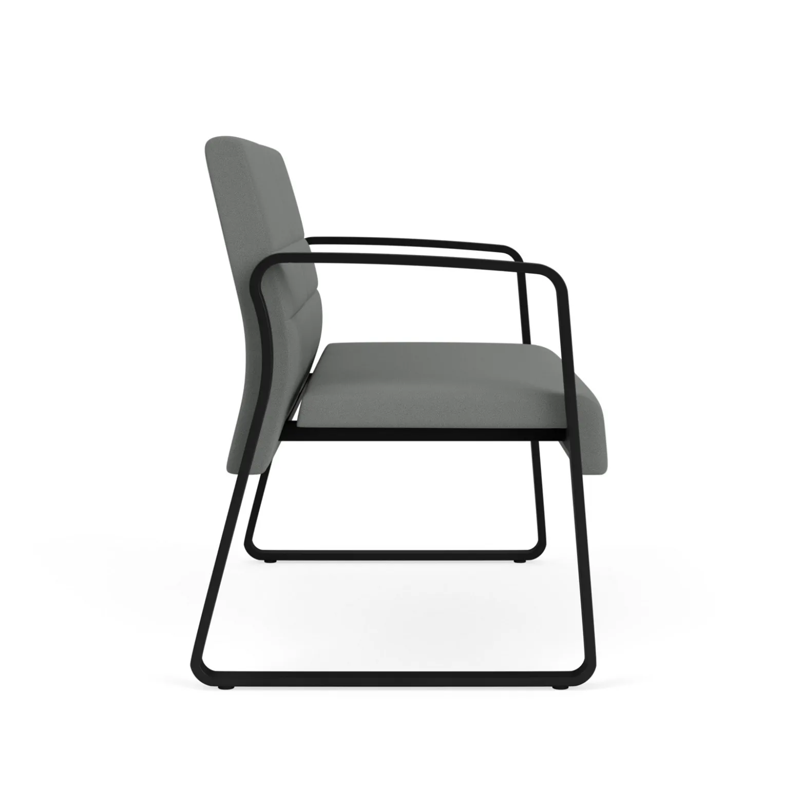 Waterfall Loveseat in Standard Fabric, Sled Base