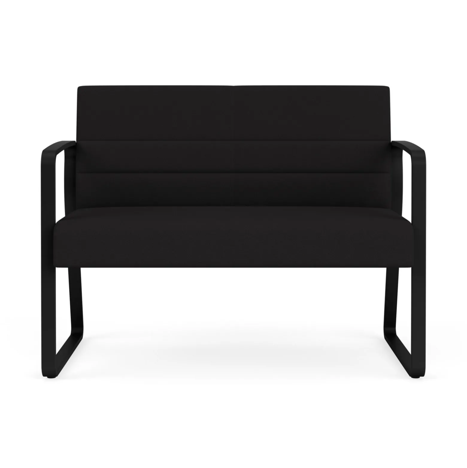Waterfall Loveseat in Standard Fabric, Sled Base
