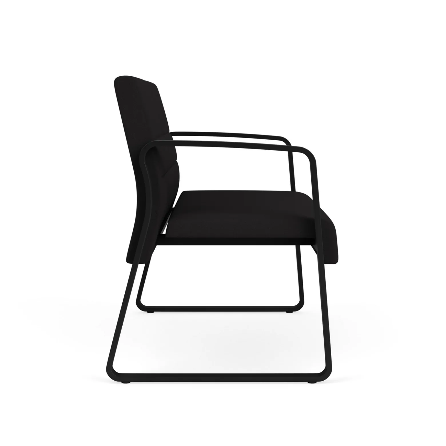 Waterfall Loveseat in Standard Fabric, Sled Base