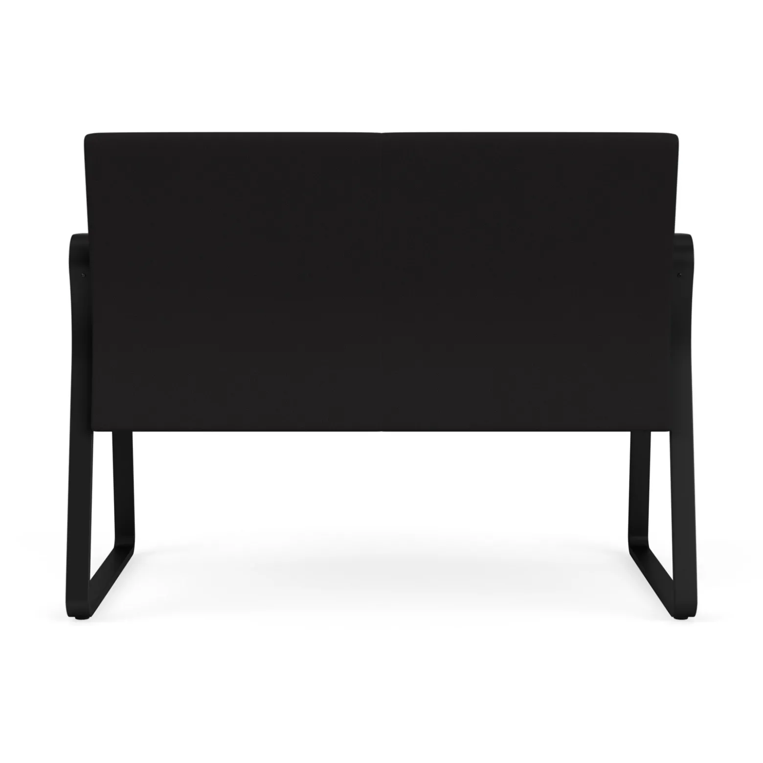 Waterfall Loveseat in Standard Fabric, Sled Base