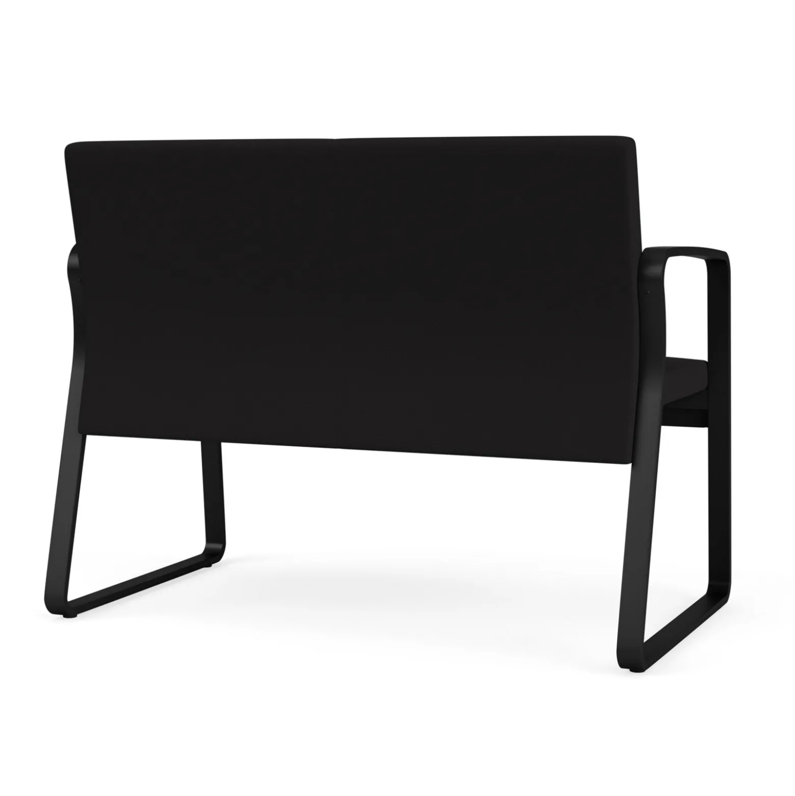 Waterfall Loveseat in Standard Fabric, Sled Base