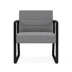 Waterfall Oversize Guest Chair in Designer Upholstery, Sled Base